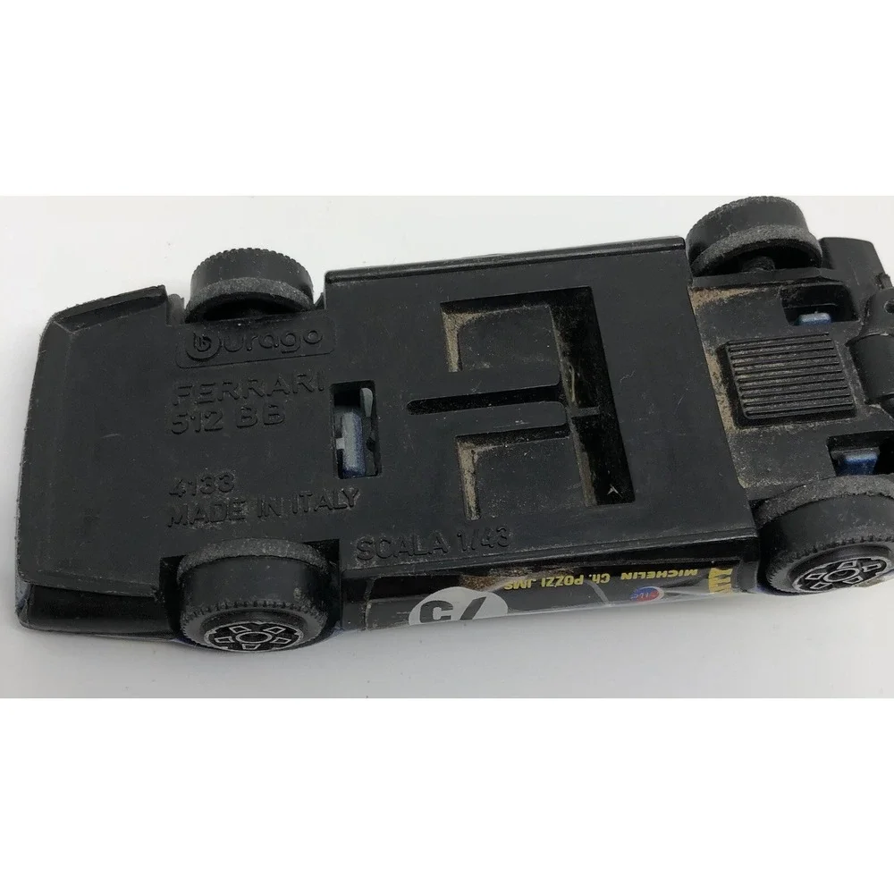 Bburago Ferrari 512 BB University Boxer 1:43 Made‎ In Italy 1983 Blue Sponsor